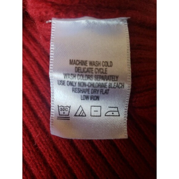 Chadwick Sweater Vest Womens Size M Red Full Zip Ribbed Mock Neck Zipper Pockets - Picture 11 of 12